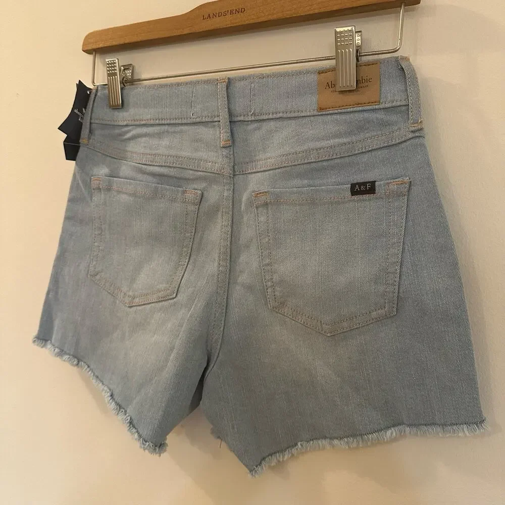 NEW Abercrombie Kids High Rise Mom Short sz 13/14